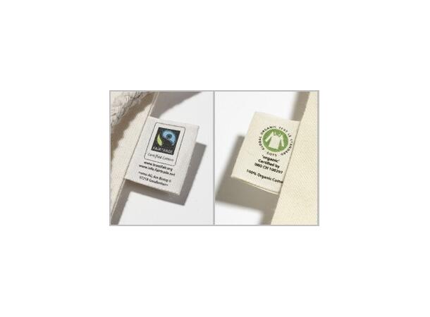 Handlenett i økologisk bomull, svart Fairtrade-sertifisert, lange hanker 